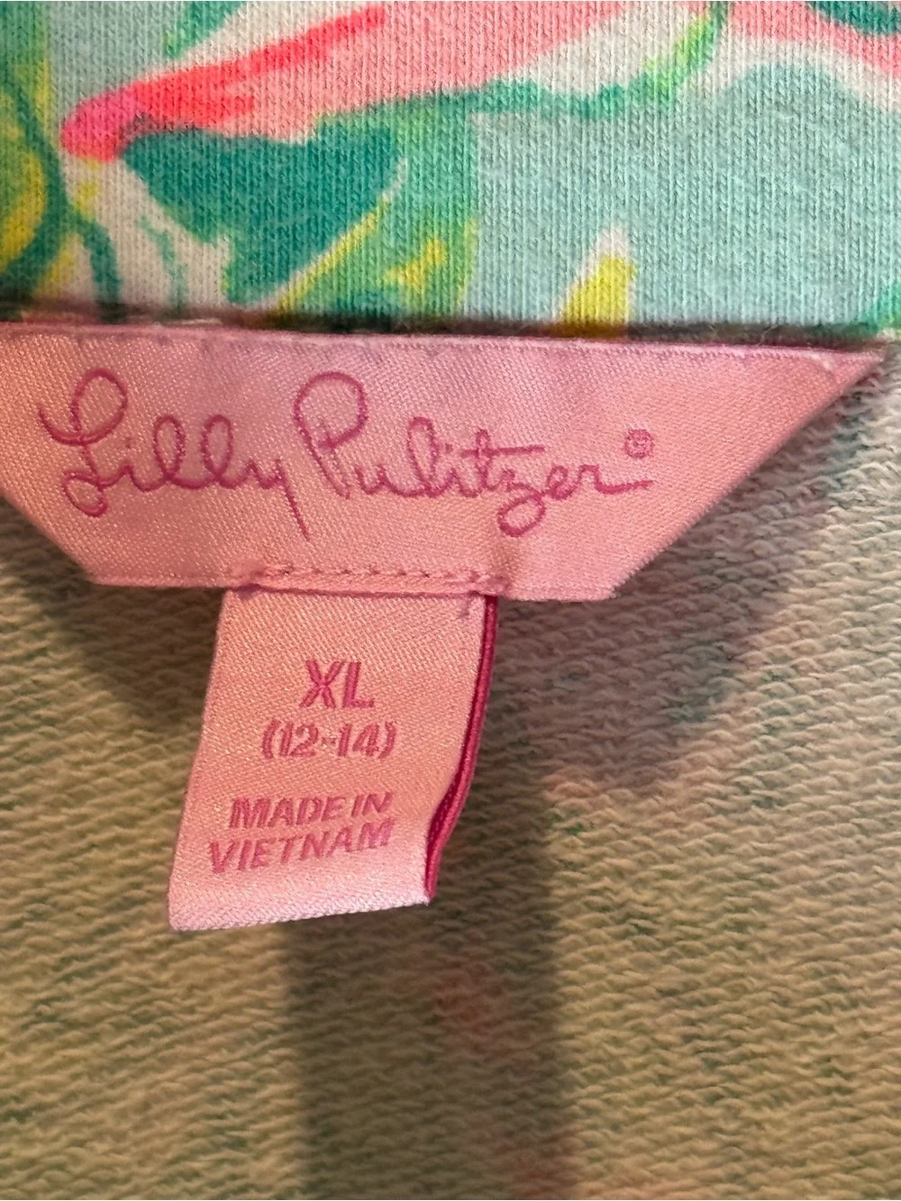 Lilly Pulitzer Girls' Skipper Popover On Parade Long-Sleeve Top Green Pink